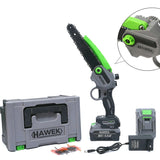 АКУМУЛАТОРЕН МИНИ ВЕРИЖЕН ТРИОН С АВТОМАТИЧНО СМАЗВАНЕ НА ВЕРИГАТА 36V 5AH + ДОПЪЛНИТЕЛНА ВЕРИГА HAWEK