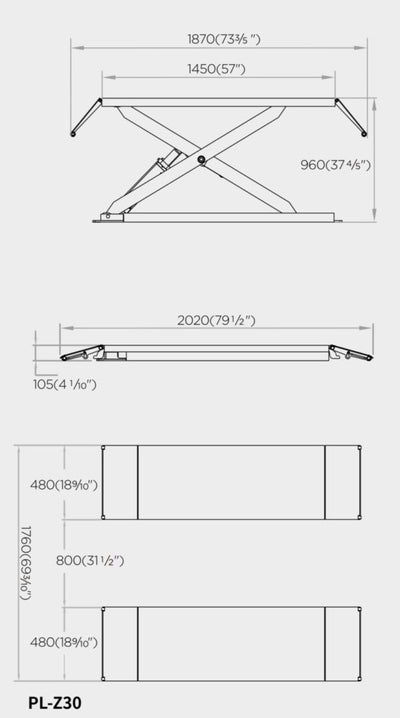 НОЖИЧЕН ПОДЕМНИК 3 ТОНА 105 – 960 ММ ROCKFORCE
