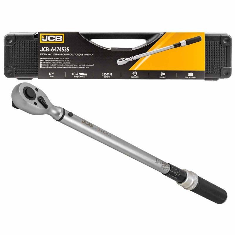 ДИНАМОМЕТРИЧЕН КЛЮЧ С БЪРЗА ФИКСАЦИЯ 1/2″ 40-220 NМ JCB