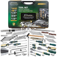 ГЕДОРЕ 1/4″, 3/8″, 1/2″ 142+6 ЧАСТИ ROCKFORCE PREMIUM