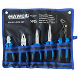 КОМПЛЕКТ ПРОФЕСИОНАЛНИ КЛЕЩИ 5 ЧАСТИ HAWEK